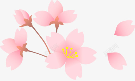 卡通粉红花朵装饰png免抠素材_新图网 https://ixintu.com 卡通 粉红 花朵 装饰