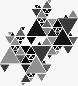 灰色三角形拼图矢量图素材