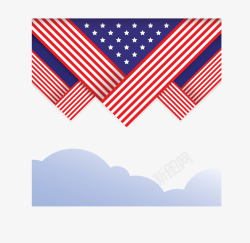 锯齿美国星条旗海报矢量图素材