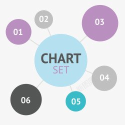 圆形数据分析矢量图素材