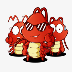 餐椅装饰可爱红色小龙虾餐饮装饰高清图片