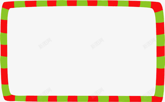 红色边框png免抠素材_新图网 https://ixintu.com 卡通 圣诞 彩色 手绘 水彩 红色 绿色 装饰 边框