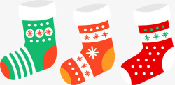 冬日袜子冬日多彩雪花圣诞袜高清图片