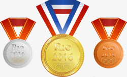 巴西里约奥运会奖牌素材