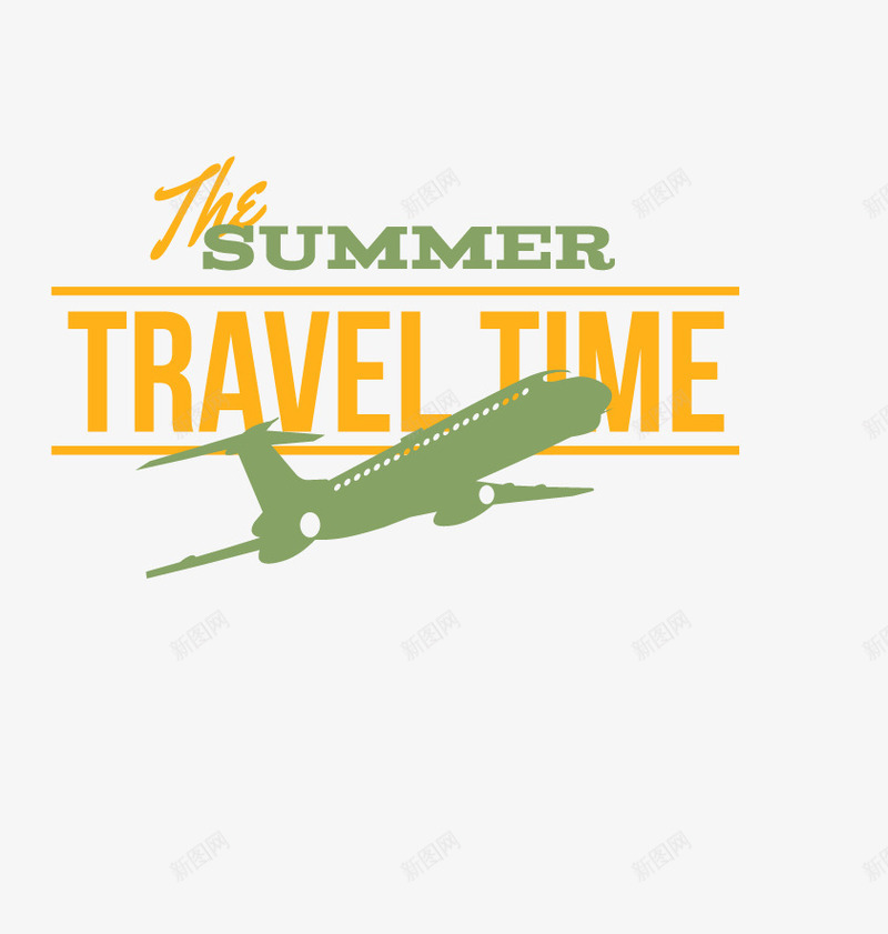 暑期旅游小标贴图标png_新图网 https://ixintu.com LOGO summer 旅行 暑假 艺术字 飞机