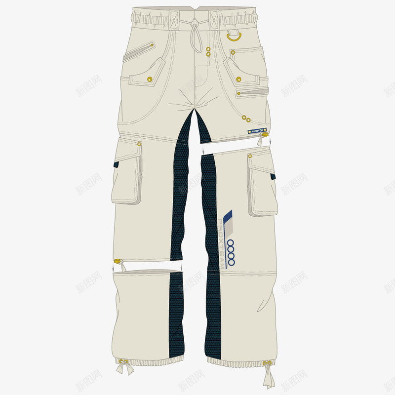休闲运动裤png免抠素材_新图网 https://ixintu.com 款式图 版型 秋装 裤子 设计 长裤