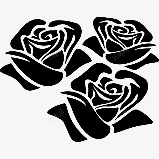 玫瑰组图标png_新图网 https://ixintu.com 点缀 玫瑰 自然 自然的形状 花 花艺设计 装饰
