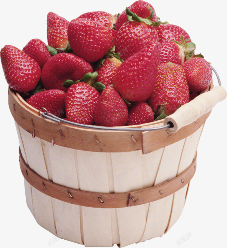 一桶草莓png免抠素材_新图网 https://ixintu.com 一桶 木桶 美味 草莓