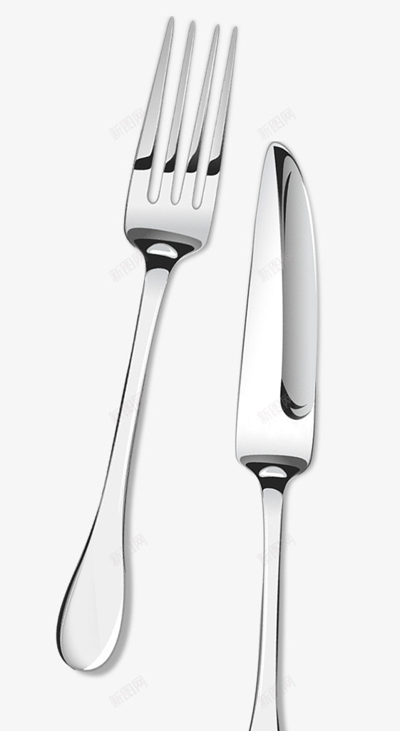 银色的餐叉和餐刀png免抠素材_新图网 https://ixintu.com 实物 银色 餐刀 餐叉