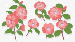 手绘情人节蔷薇花素材