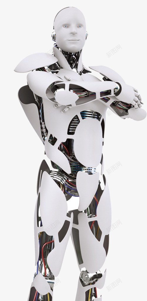 白色人工智能机器人png免抠素材_新图网 https://ixintu.com 人工智能 创造 技术 抱臂 机器人 男性 白色 科学 科技