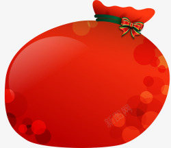 圣诞老人福袋红色圣诞节礼物袋子高清图片