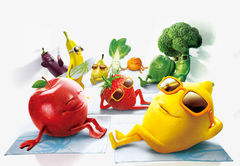 可爱蔬菜图标png_新图网 https://ixintu.com 苹果 草莓 香蕉