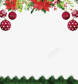 矢量单页边框圣诞背景元素高清图片