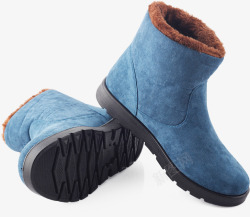 摄影蓝色的雪地靴素材