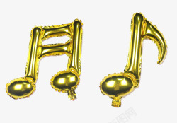金色音符铝膜气球素材