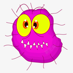 球形卡通病菌体卡通形状体病毒高清图片