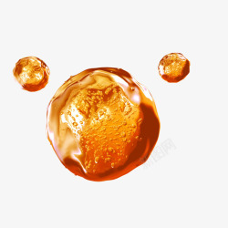 橙色液体水元素高清图片