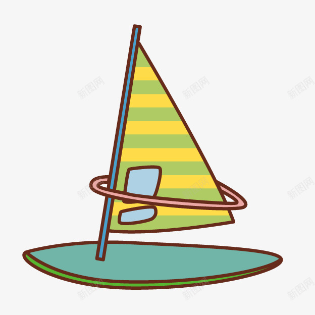 可爱小帆船png免抠素材_新图网 https://ixintu.com 卡通 可爱 小帆船 小船 帆船
