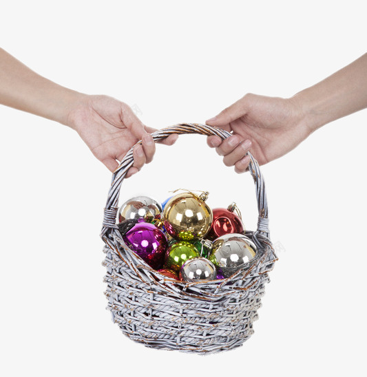 手提装满圣诞彩球的篮子png免抠素材_新图网 https://ixintu.com 圣诞节礼物 手 手提装满圣诞彩球的篮子 节日元素