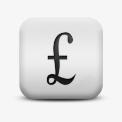 英国货币不光滑的白色的广场图标业务货币高清图片