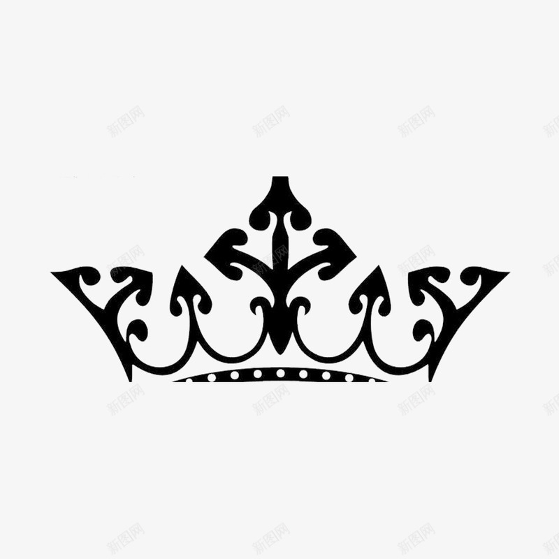 皇冠png免抠素材_新图网 https://ixintu.com 卡通 皇冠 简易设计 纹理 黑白皇冠