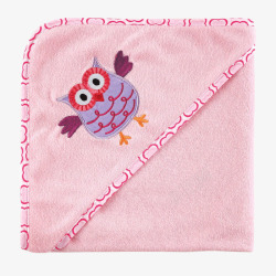 粉红猫头婴儿毛巾高清图片