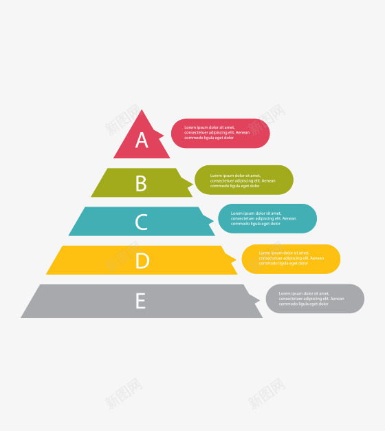 金字塔分类矢量图eps免抠素材_新图网 https://ixintu.com PPT素材 多彩 金字塔 矢量图