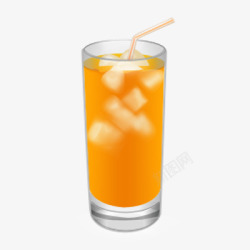 橙汁一杯果汁素材