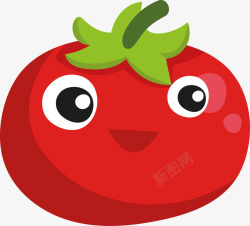 西红柿表情卡通西红柿插画高清图片