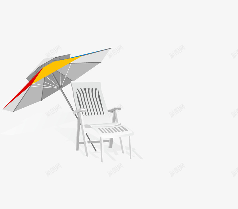 卡通立体躺椅png免抠素材_新图网 https://ixintu.com 休闲 卡通 坐躺椅子 椅子 海景 躺椅