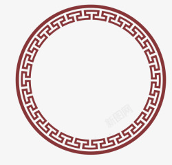 中国风古典圆边框素材