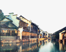 古镇旅游设计中国风乌镇旅游宣传海报背景高清图片
