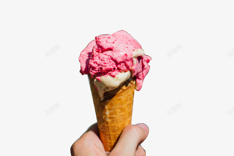 手持雪糕冰激凌png免抠素材_新图网 https://ixintu.com 冰淇淋 红色 零食