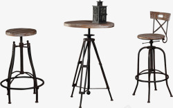 北欧复古餐桌椅素材