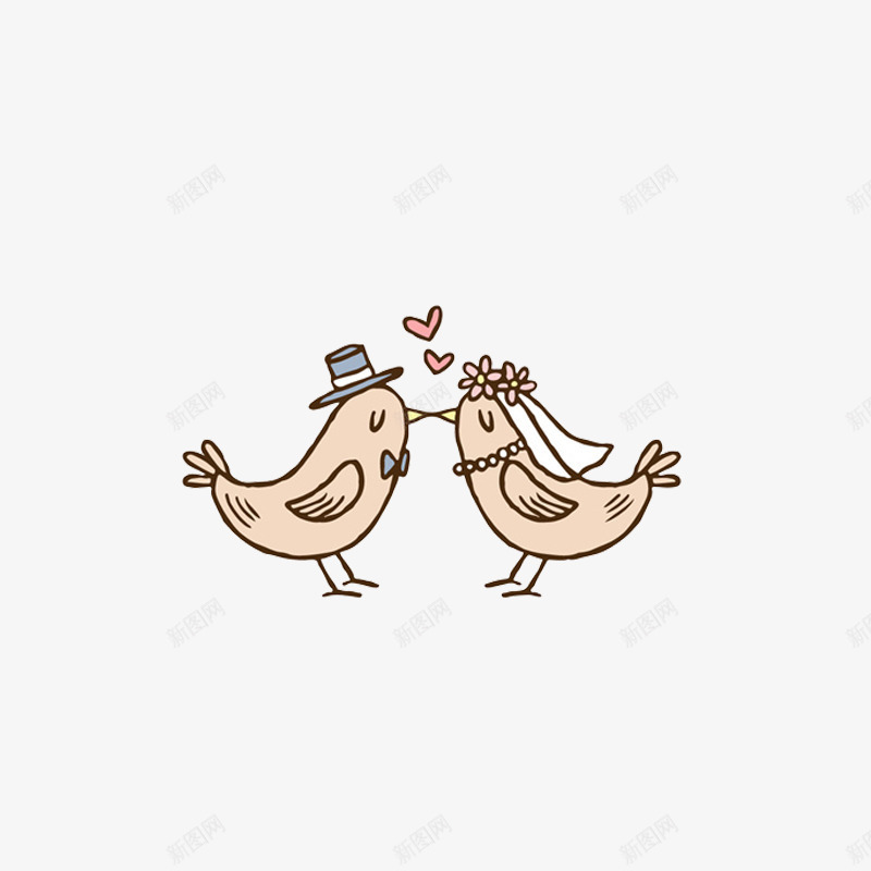 结婚的小鸟psd免抠素材_新图网 https://ixintu.com png图形 png装饰 卡通 小鸟 情人节 爱情鸟 装饰