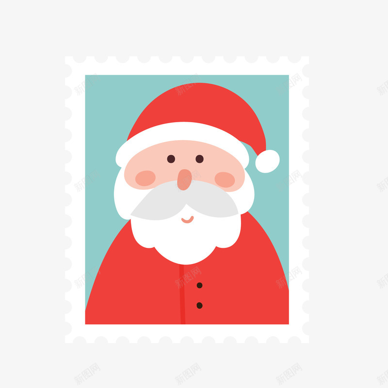 卡通圣诞老人的邮票矢量图ai免抠素材_新图网 https://ixintu.com 人物 卡通 圣诞老人 圣诞节 手绘 相框 邮票 矢量图