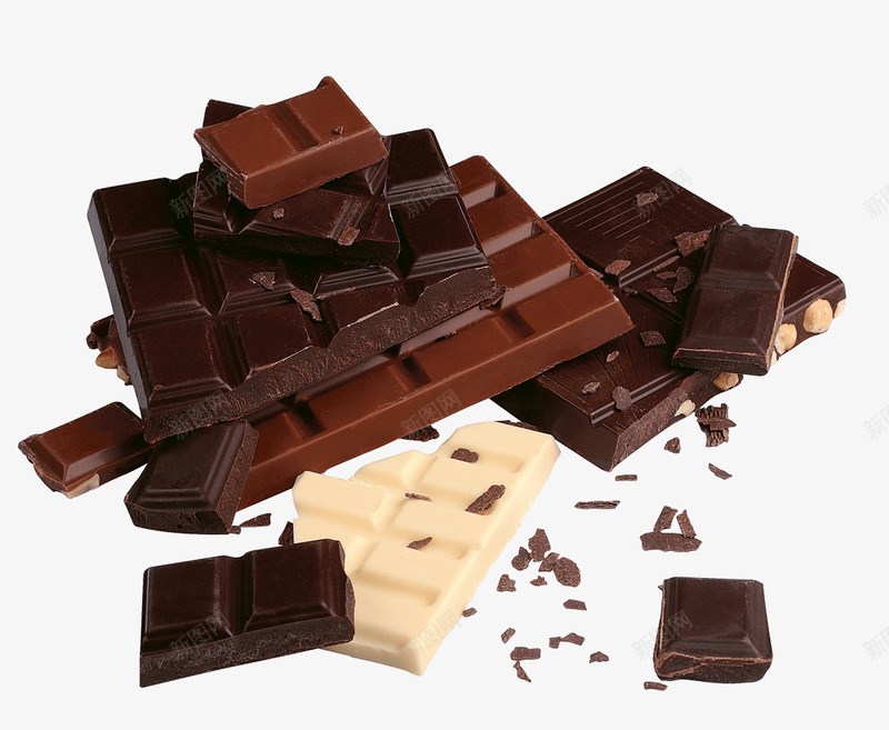 黑白巧克力块png免抠素材_新图网 https://ixintu.com 巧克力PNG 巧克力PNG素材 点心 白巧克力 美味 营养 零食 黑巧克力