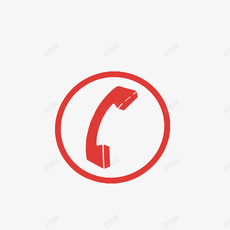 电话图标png_新图网 https://ixintu.com 电话LOGO 电话图标矢量图 电话微信 红色圆框 红色电话