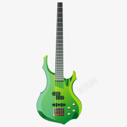 绿色电吉他素材