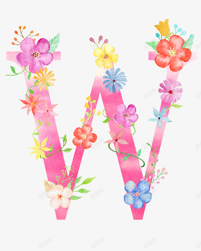 花纹粉色组合英文字体wpng免抠素材_新图网 https://ixintu.com 字体 粉色 组合 花纹 英文