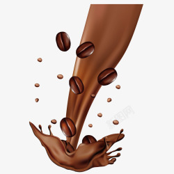 手绘棕色巧克力咖啡素材
