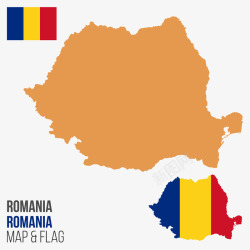 罗马尼亚地图素材