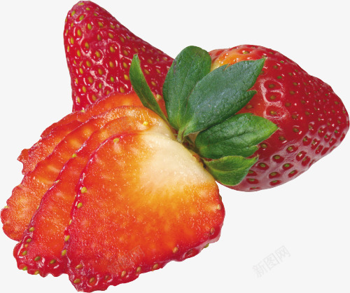 切片草莓png免抠素材_新图网 https://ixintu.com 切片 水果 美味 美食 草莓