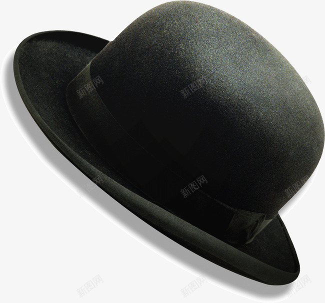 黑色绅士帽子png免抠素材_新图网 https://ixintu.com 帽子 绅士 装饰 黑色