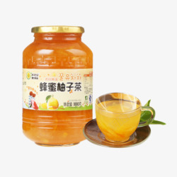 食品冲饮蜂蜜柚子茶高清图片