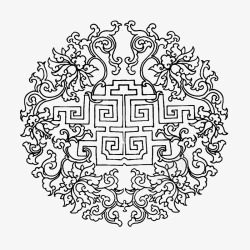 中国古典吉祥蝙蝠图案吉祥图案图标高清图片