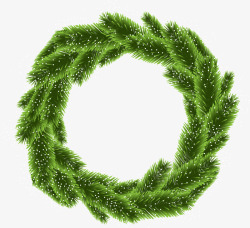 圣诞树藤绿色圣诞树草圈矢量图高清图片