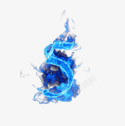 蓝色火焰蛇蓝色冰焰高清图片