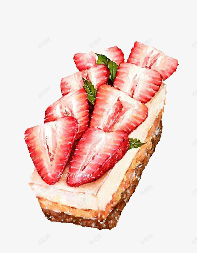 美味的草莓蛋糕psd免抠素材_新图网 https://ixintu.com 甜品 美味 草莓 蛋糕